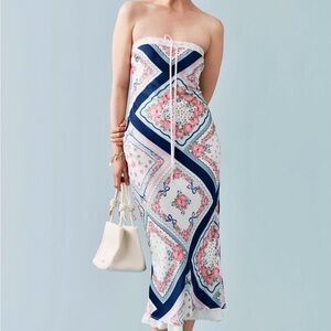 For Love And Lemons Daisy Mae Strapless Midi Dress - NWT